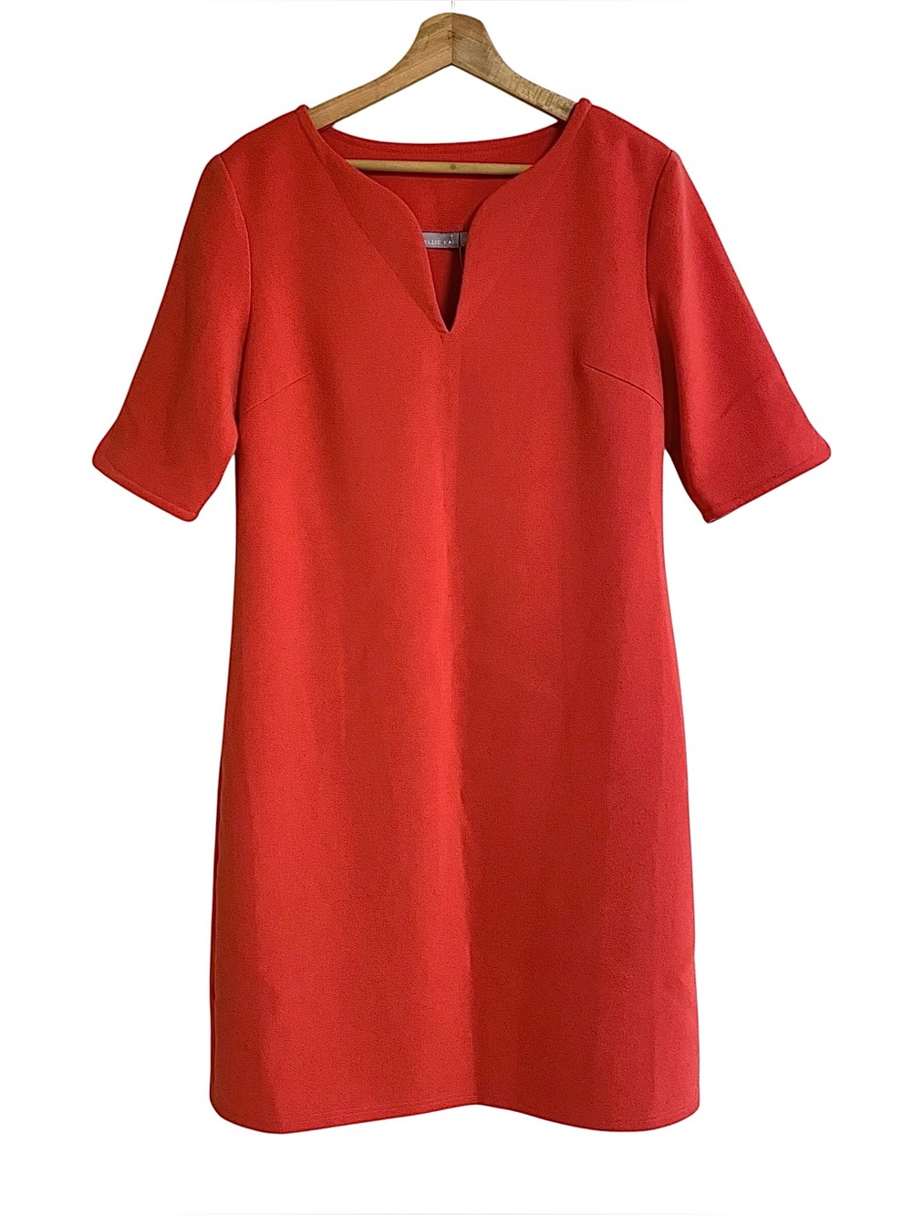 Ellie Kai Catherine cuff sleeve coral pink knit dress office career size 12 NWT
